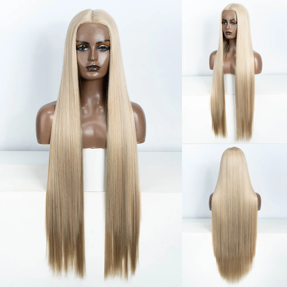 Synthetic Cosplay Lace Wigs For Women Long Straight Lace WIg 38 Inch Ombre Blonde Lace Wig Blonde Wig Synthetic Lace Wig
Synthetic Cosplay Lace Wigs For Women Long Straight Lace WIg 38 Inch Ombre Blonde Lace Wig Blonde Wig Synthetic Lace Wig