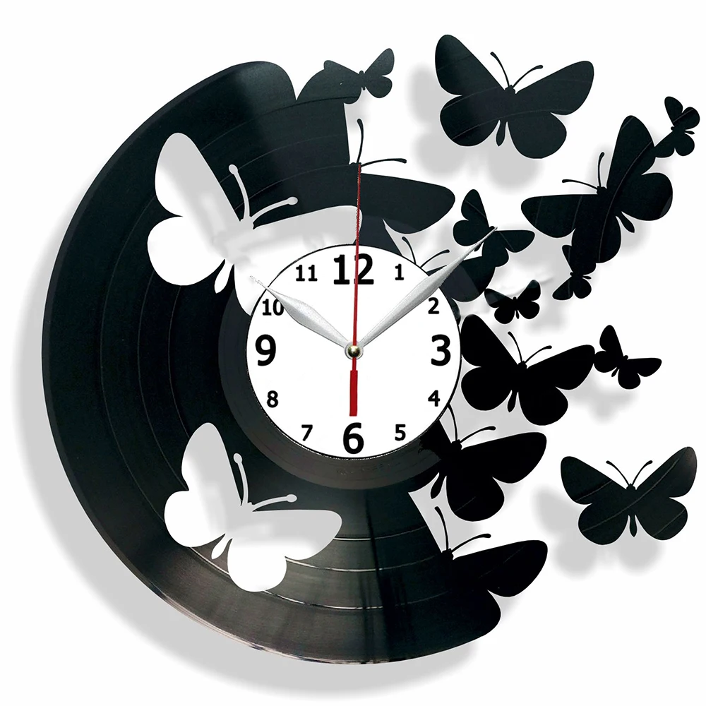 BUTTERFLIES vinyl record clock Home Record Vintage Decoration 3D Decorative Hanging Art Decor Clock
BUTTERFLIES vinyl record clock Home Record Vintage Decoration 3D Decorative Hanging Art Decor Clock