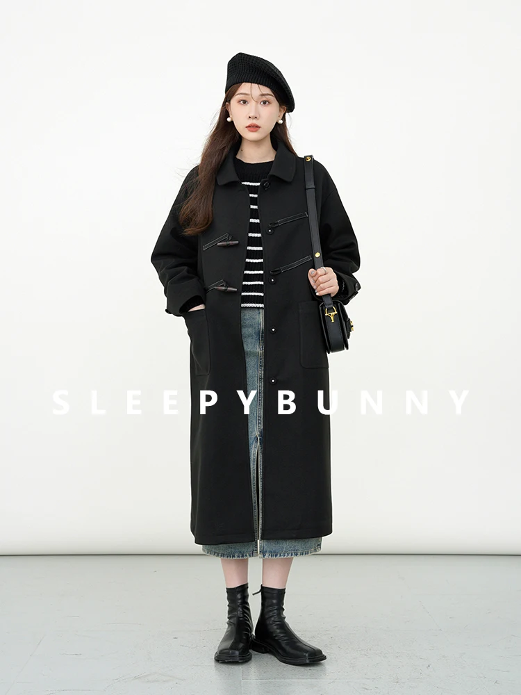 Winter Wool Duffle Coat Women Long Loose Fit Woolen Overcoat with Toggle Buttons Elegant Hepburn Style Outerwear Petite Ladies
Winter Wool Duffle Coat Women Long Loose Fit Woolen Overcoat with Toggle Buttons Elegant Hepburn Style Outerwear Petite Ladies