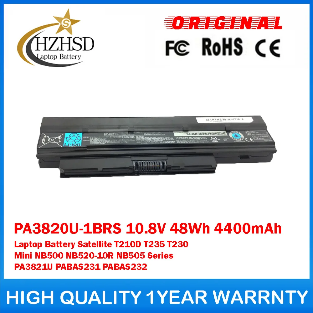 PA3820U-1BRS 10.8V 48Wh 4400mAh Genuine Original Laptop Battery For Toshiba Satellite T210D T235 T230 Mini NB500 NB520-10R NB505
PA3820U-1BRS 10.8V 48Wh 4400mAh Genuine Original Laptop Battery For Toshiba Satellite T210D T235 T230 Mini NB500 NB520-10R NB505