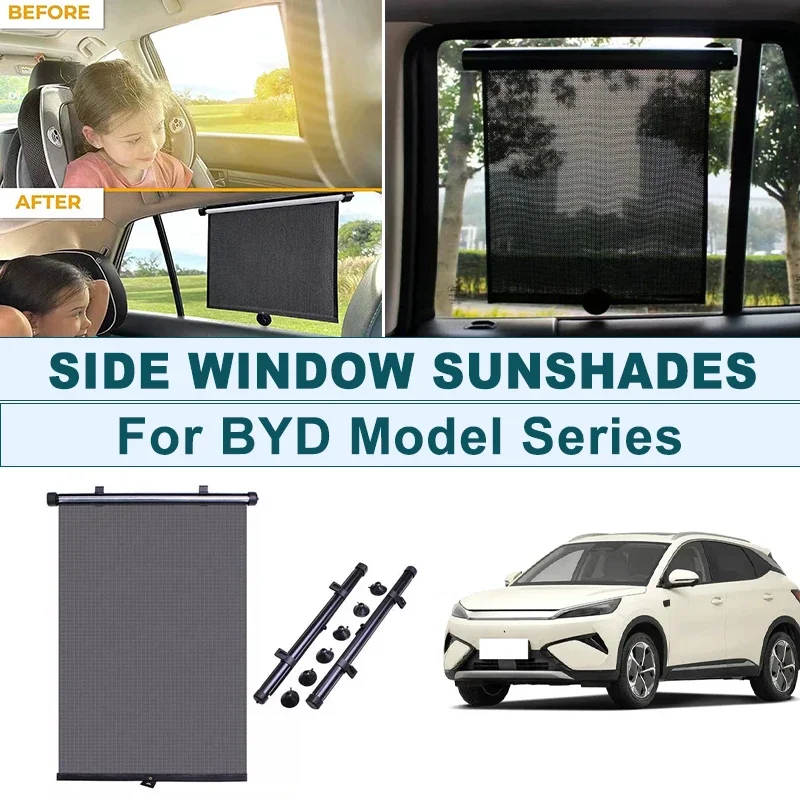 2Pcs UV Protection Retractable Car Side Window Sun Shade Roller Blinds For BYD Atto 3 Dolphin Tang DM Song PLUS Han EV F3 E6
2Pcs UV Protection Retractable Car Side Window Sun Shade Roller Blinds For BYD Atto 3 Dolphin Tang DM Song PLUS Han EV F3 E6