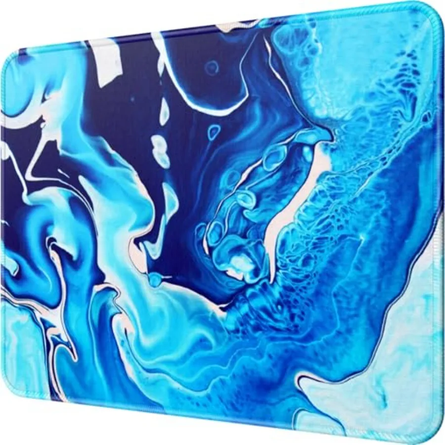 Essential Office and Gamg Mouse Pad, 8.5 11 ch, Anti-Fray Stitched Edges, Functional Pattern Design, Non-Slip Rubber Base, Wate