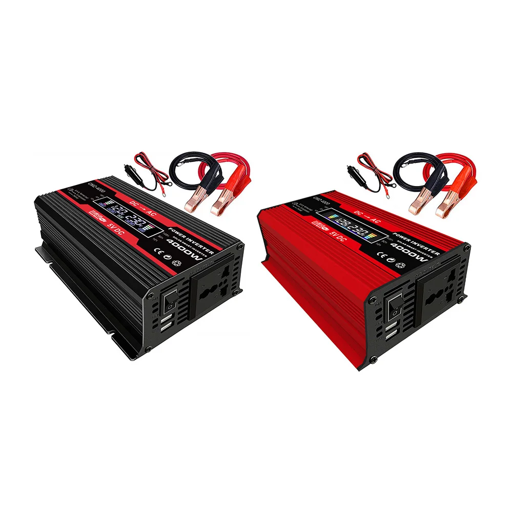 12V to 110V/220V LCD Display Voltage Transformer Car Adapter 4000W Vehicle Power Inverter Modified Sine Wave Charge Converter
12V to 110V/220V LCD Display Voltage Transformer Car Adapter 4000W Vehicle Power Inverter Modified Sine Wave Charge Converter