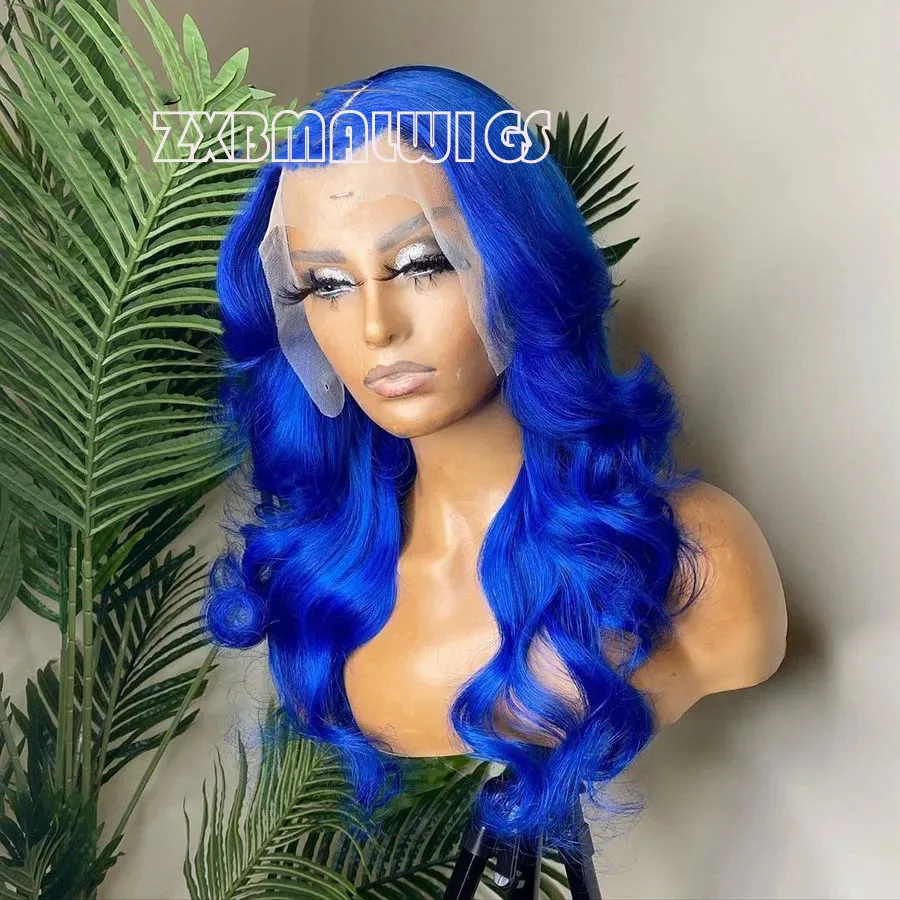 Blue Color Body Wavy 13X4 Synthetic Lace Front Wig 180% Density Preplucked Glueless Soft Fiber Hair for Black Women
Blue Color Body Wavy 13X4 Synthetic Lace Front Wig 180% Density Preplucked Glueless Soft Fiber Hair for Black Women