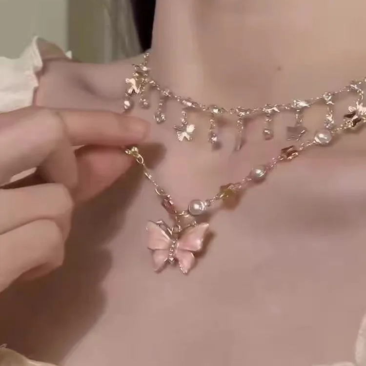 Fresh Water Pearl Zircon Butterfly Necklace Sweet High-grade Girl Water Drop Pendant Jewelry for Women кольцо necklace
Fresh Water Pearl Zircon Butterfly Necklace Sweet High-grade Girl Water Drop Pendant Jewelry for Women кольцо necklace