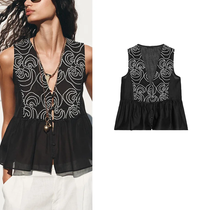 Summer New Arrival Women's irt Simple Versatile Beach Vaion Sle Lace Embroidery V-ne Svel 3666075 Commute Sl...
Summer New Arrival Women's irt Simple Versatile Beach Vaion Sle Lace Embroidery V-ne Svel 3666075 Commute Sl...