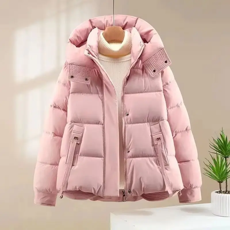 Fashion Down Cotton Jacket Women Parkas Hooded Korean Winter Casual New Cotton Clothing Female Outerwear Snow Wear Overcoat 
Fashion Down Cotton Jacket Women Parkas Hooded Korean Winter Casual New Cotton Clothing Female Outerwear Snow Wear Overcoat
