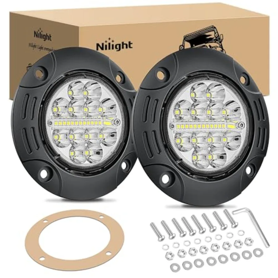 Flush Mount LED Light Pods 2PCS 5 Inch 36W Upgraded Spot Flood Combo Beam Round Driving Lights Fog Work Backup Bumper Lighting
Flush Mount LED Light Pods 2PCS 5 Inch 36W Upgraded Spot Flood Combo Beam Round Driving Lights Fog Work Backup Bumper Lighting