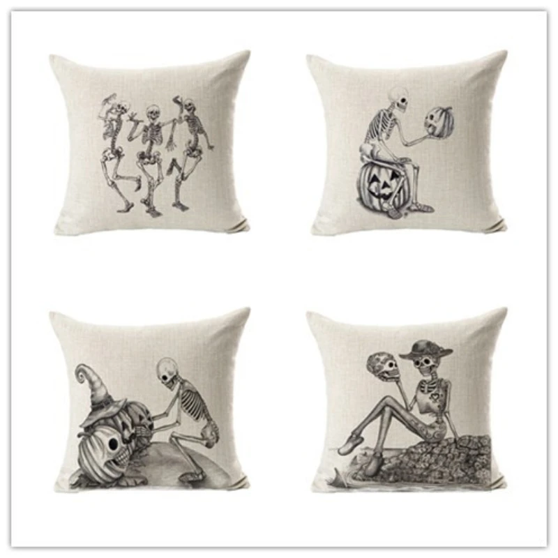 Skeleton Skull Pillowcase Dancing Skeleton Pillows Case Bed Sofa Living Room Home Decor 45X45cm Soft Pillow Cover for Bedroom
Skeleton Skull Pillowcase Dancing Skeleton Pillows Case Bed Sofa Living Room Home Decor 45X45cm Soft Pillow Cover for Bedroom