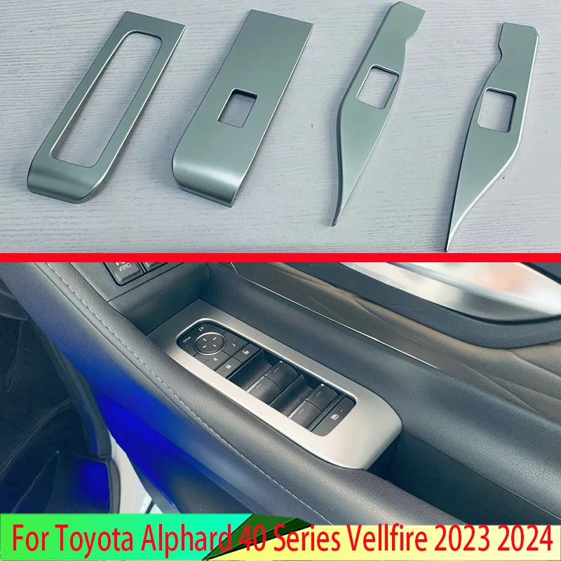 For Toyota Alphard 40 Series Vellfire 2023 2024 ABS matte Chrome Door Window Armrest Cover Switch Panel Trim Molding Garnish
For Toyota Alphard 40 Series Vellfire 2023 2024 ABS matte Chrome Door Window Armrest Cover Switch Panel Trim Molding Garnish