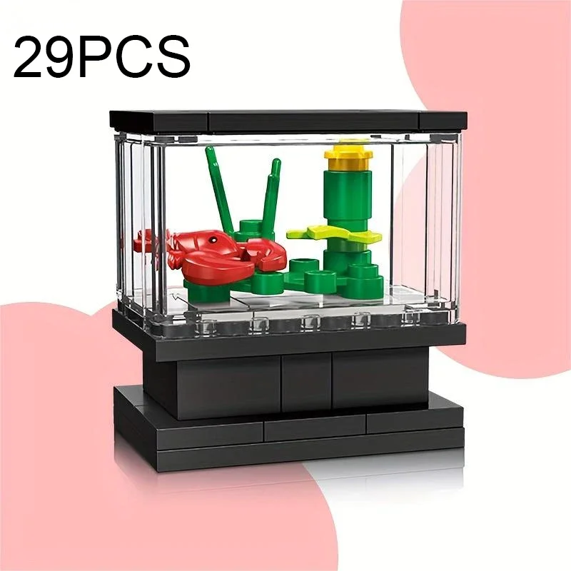 29PCS Lobster Ornamental Box Building Blocks Set Mini Fish Tank Series Assemble Model Bricks DIY Toys For Kids Holiday Gifts
29PCS Lobster Ornamental Box Building Blocks Set Mini Fish Tank Series Assemble Model Bricks DIY Toys For Kids Holiday Gifts
