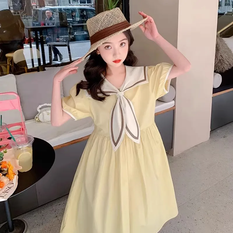 Girls' Summer Dress New Style Children's Sweet Fashion Beautiful Kids Princess Yellow Outwear Cute Skirt
Girls' Summer Dress New Style Children's Sweet Fashion Beautiful Kids Princess Yellow Outwear Cute Skirt