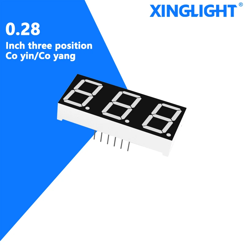 XINGLIGHT 5pcs LED digital screen 0.28-inch three position high brightness red light co cathode/co anode 3-digit digital tube
XINGLIGHT 5pcs LED digital screen 0.28-inch three position high brightness red light co cathode/co anode 3-digit digital tube