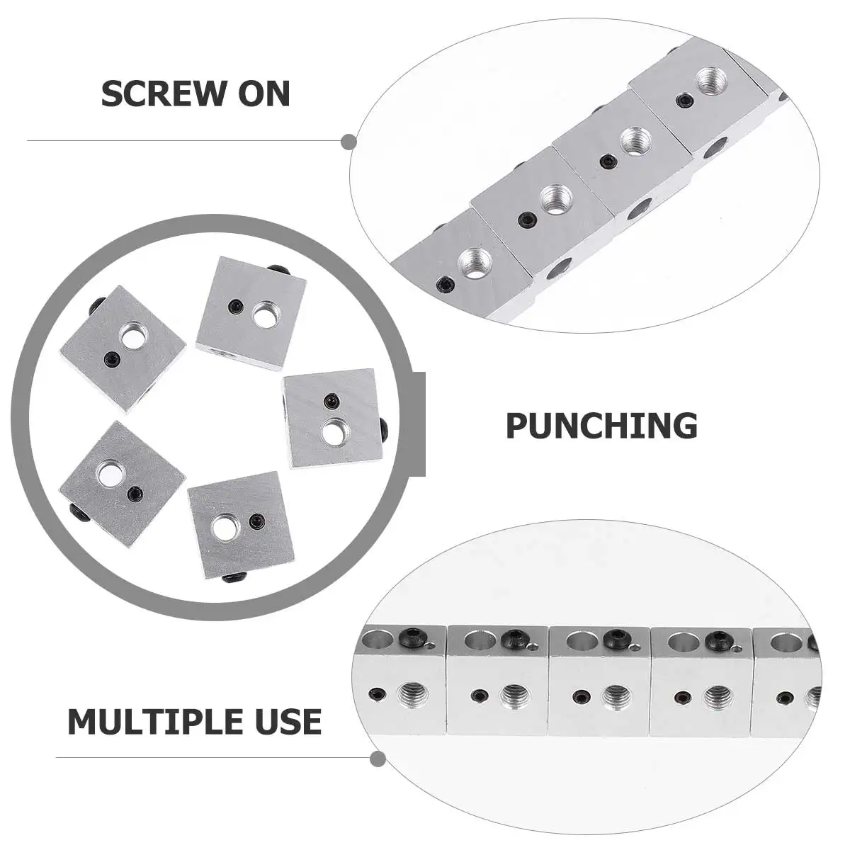 5 Pieces Silver Alloy Fast Heating Smooth Extruder 3D Printer Hot End Compatible MK7 Quality Aluminum Heater Block
5 Pieces Silver Alloy Fast Heating Smooth Extruder 3D Printer Hot End Compatible MK7 Quality Aluminum Heater Block