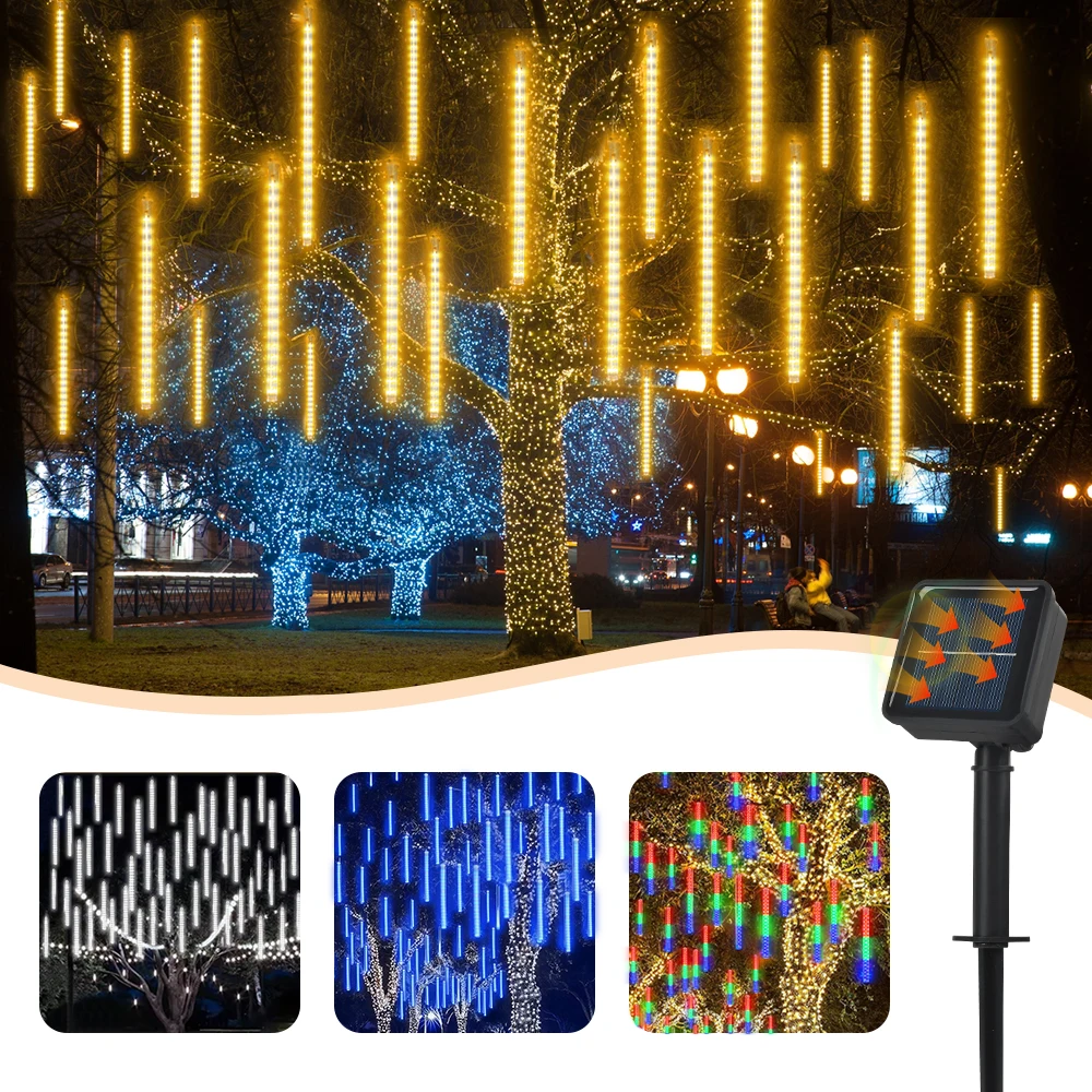 Outdoor Garden Solar Meteor Shower Lights 50CM 8 Tubes LED Waterfall Tree Light Decorations Easy Install Durable For Outdoor
Outdoor Garden Solar Meteor Shower Lights 50CM 8 Tubes LED Waterfall Tree Light Decorations Easy Install Durable For Outdoor