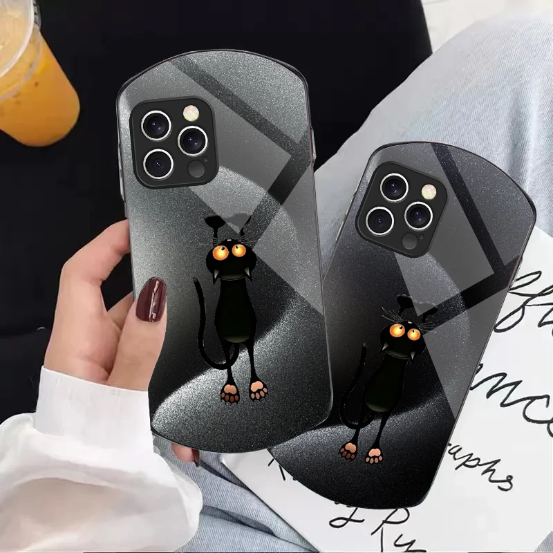 Green eyed cartoon cat For iPhone 16 15 14 Pro 13 Plus 12 mini 11 13Pro Max XR Xs X 7 8 6 Elliptical Tempered Glass Phone Case
Green eyed cartoon cat For iPhone 16 15 14 Pro 13 Plus 12 mini 11 13Pro Max XR Xs X 7 8 6 Elliptical Tempered Glass Phone Case
