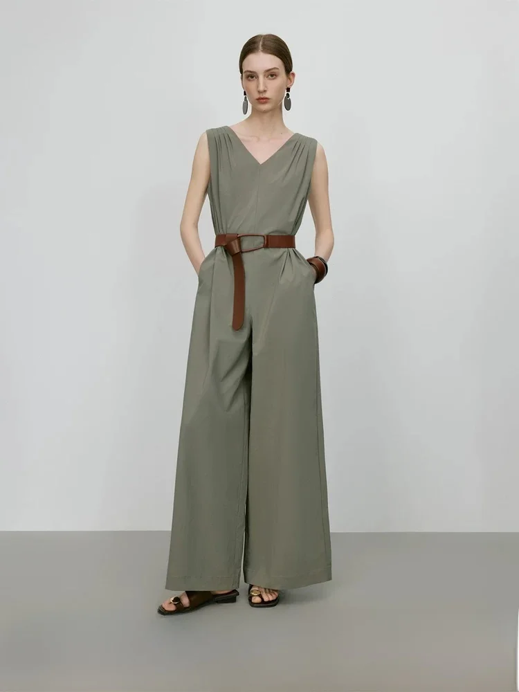 Elegant Sleeveless Jumpsuit Women's Fashion Summer New Arrival Van Slane Lightweight Series Comfortable Cotton Pants
Elegant Sleeveless Jumpsuit Women's Fashion Summer New Arrival Van Slane Lightweight Series Comfortable Cotton Pants