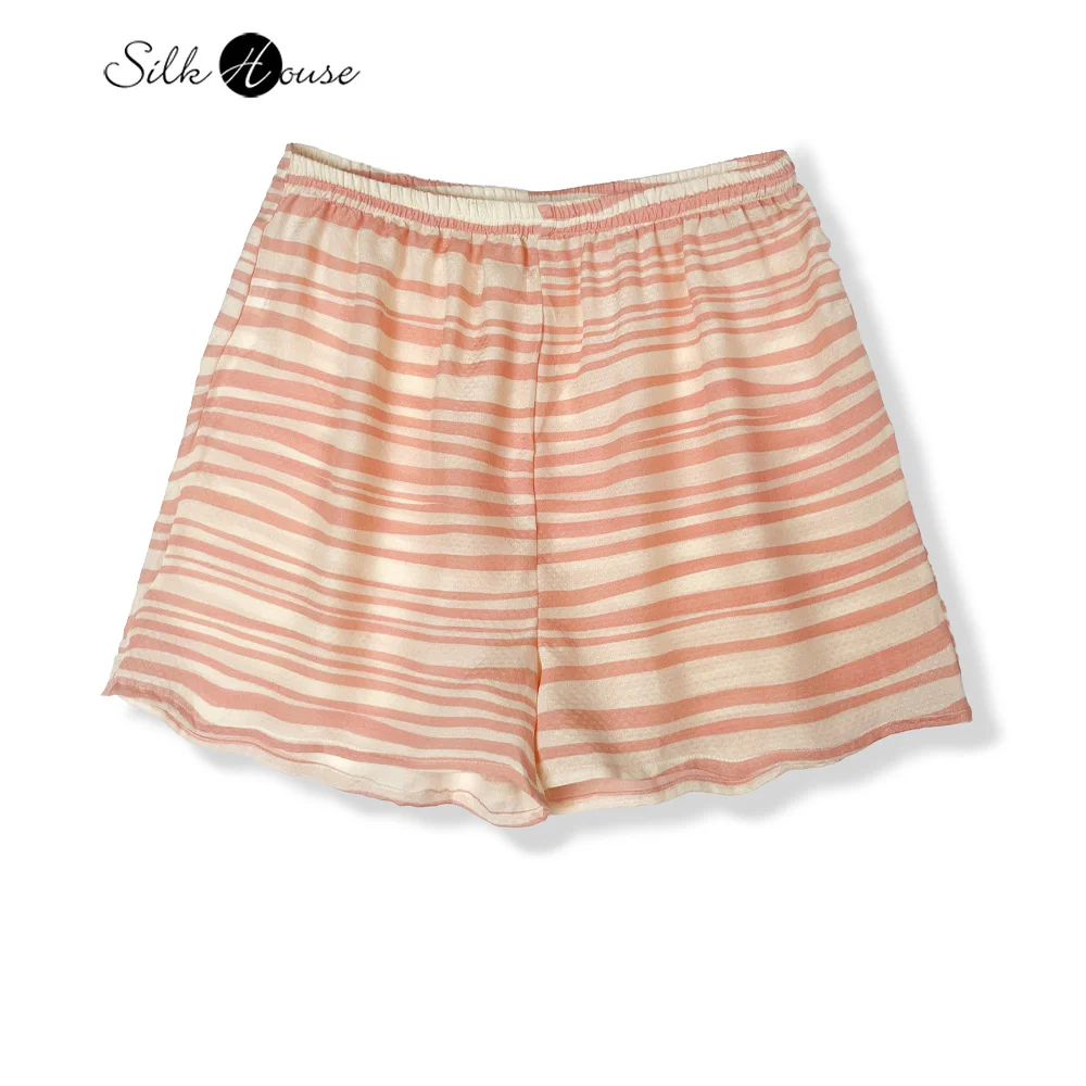 2026 Women's Summer New 50% Natural Mulberry Silk 50% Cotton Jacquard Classic Stripe Printed Elastic Waist Casual Shorts
2026 Women's Summer New 50% Natural Mulberry Silk 50% Cotton Jacquard Classic Stripe Printed Elastic Waist Casual Shorts