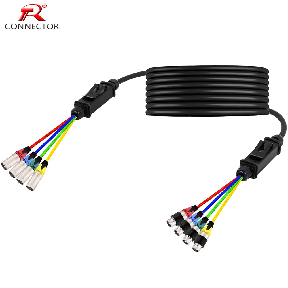 3Pins XLR Male to Female Multi-Media Audio Connector 4 Channel Signal Extension Cable for MIC Stage Lighting Recording Studio
3Pins XLR Male to Female Multi-Media Audio Connector 4 Channel Signal Extension Cable for MIC Stage Lighting Recording Studio
