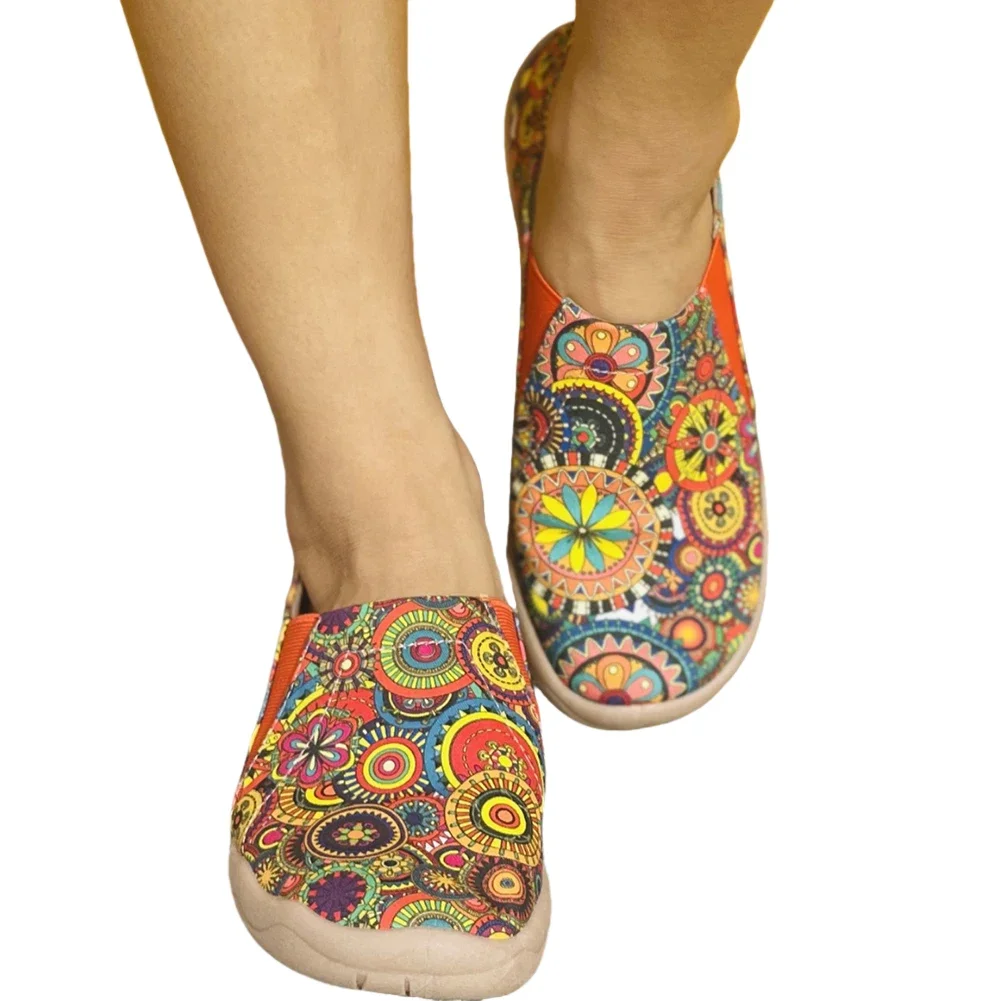 Women Loafers Casual Walking Shoes Anti Slip Slip On Flats Breathable Lightweight Travel Loafers Ethnic Style for Outdoor Travel
Women Loafers Casual Walking Shoes Anti Slip Slip On Flats Breathable Lightweight Travel Loafers Ethnic Style for Outdoor Travel