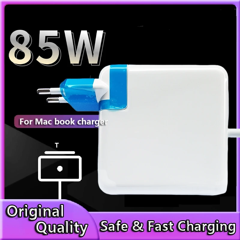 Replacement AC 85W T-Tip Connector Power Adapter Laptop Charger Compatible with MacBook Pro/Air 13-15 inch Retina After Mid 2012
Replacement AC 85W T-Tip Connector Power Adapter Laptop Charger Compatible with MacBook Pro/Air 13-15 inch Retina After Mid 2012