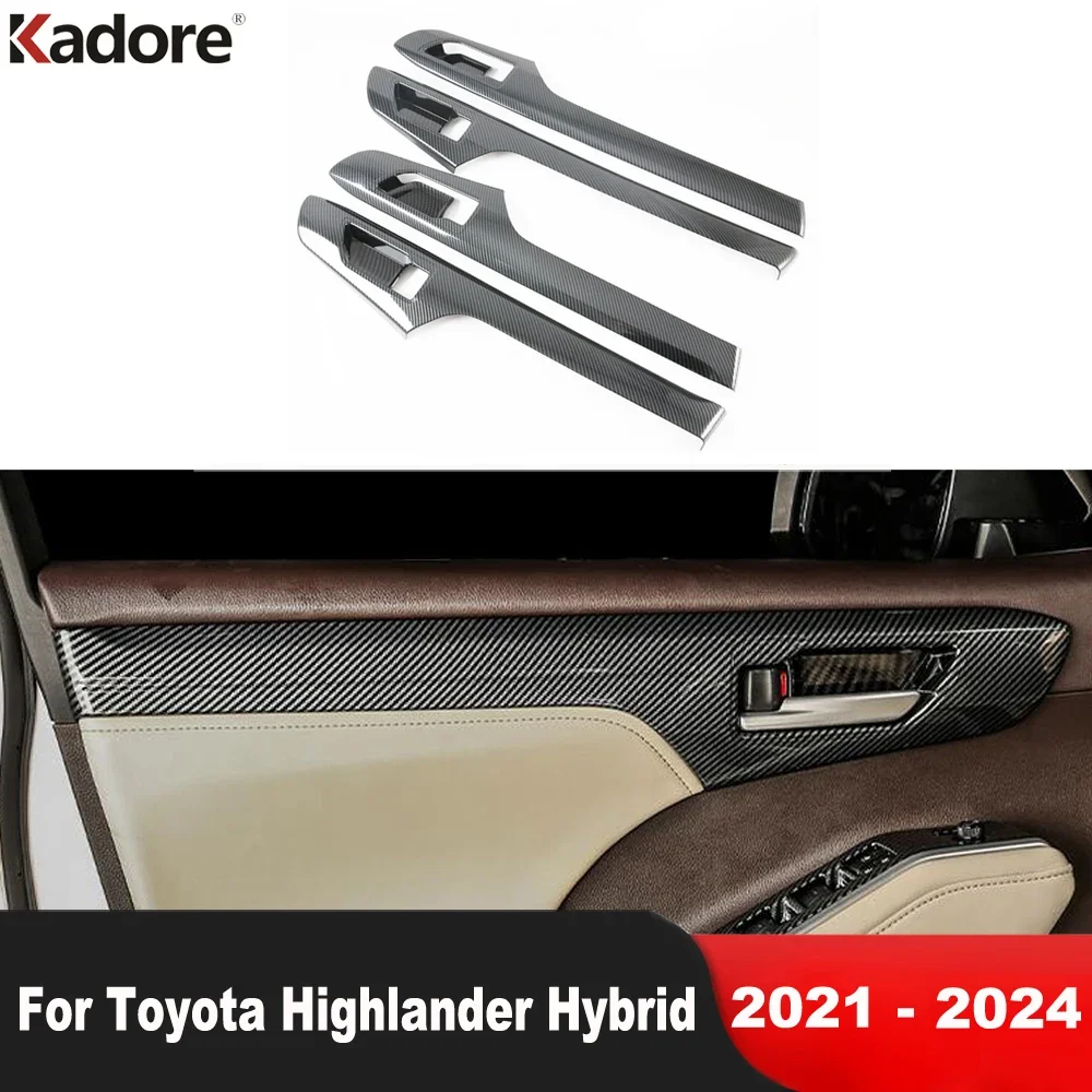 Для Toyota Highlander XU70 Kluger Hybrid 2021-2024 углеродное волокно, внутренняя дверная ручка автомобиля, чаша, панель, отделка, аксессуары для интерьера
Для Toyota Highlander XU70 Kluger Hybrid 2021-2024 углеродное волокно, внутренняя дверная ручка автомобиля, чаша, панель, отделка, аксессуары для интерьера