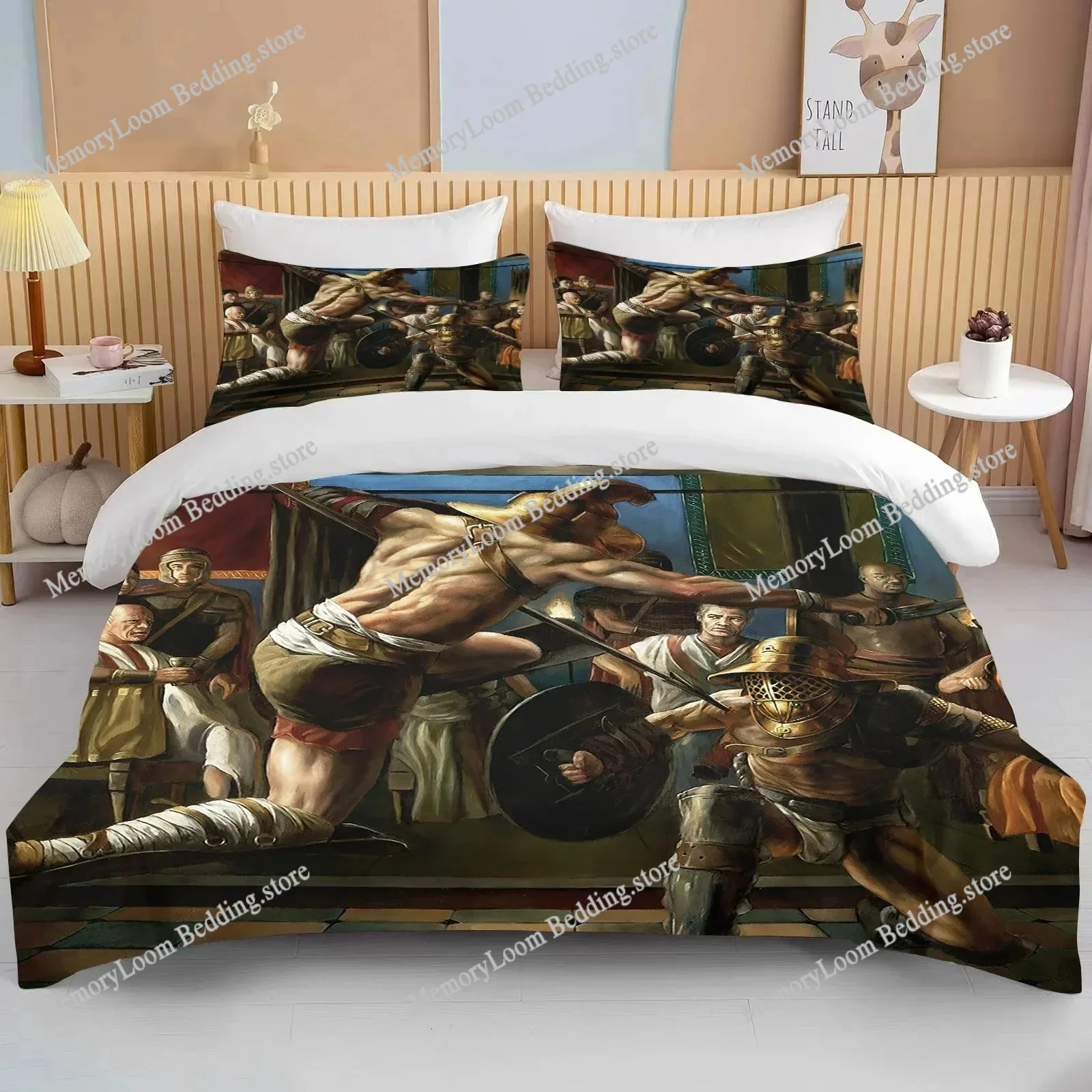 10 Sizes Cartoon Roman Gladiator Bedding Set Colorful Home Textile Duvet Covers Pillowcases Bedclothes Boys Gift Bedding Set
10 Sizes Cartoon Roman Gladiator Bedding Set Colorful Home Textile Duvet Covers Pillowcases Bedclothes Boys Gift Bedding Set
