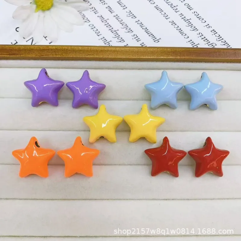 10pcs /Cute Oil Drop Five-pointed Star Charm Pendant for DIY Jewelry Making Earrings Bracelet Necklace Accessories Wholesale
10pcs /Cute Oil Drop Five-pointed Star Charm Pendant for DIY Jewelry Making Earrings Bracelet Necklace Accessories Wholesale