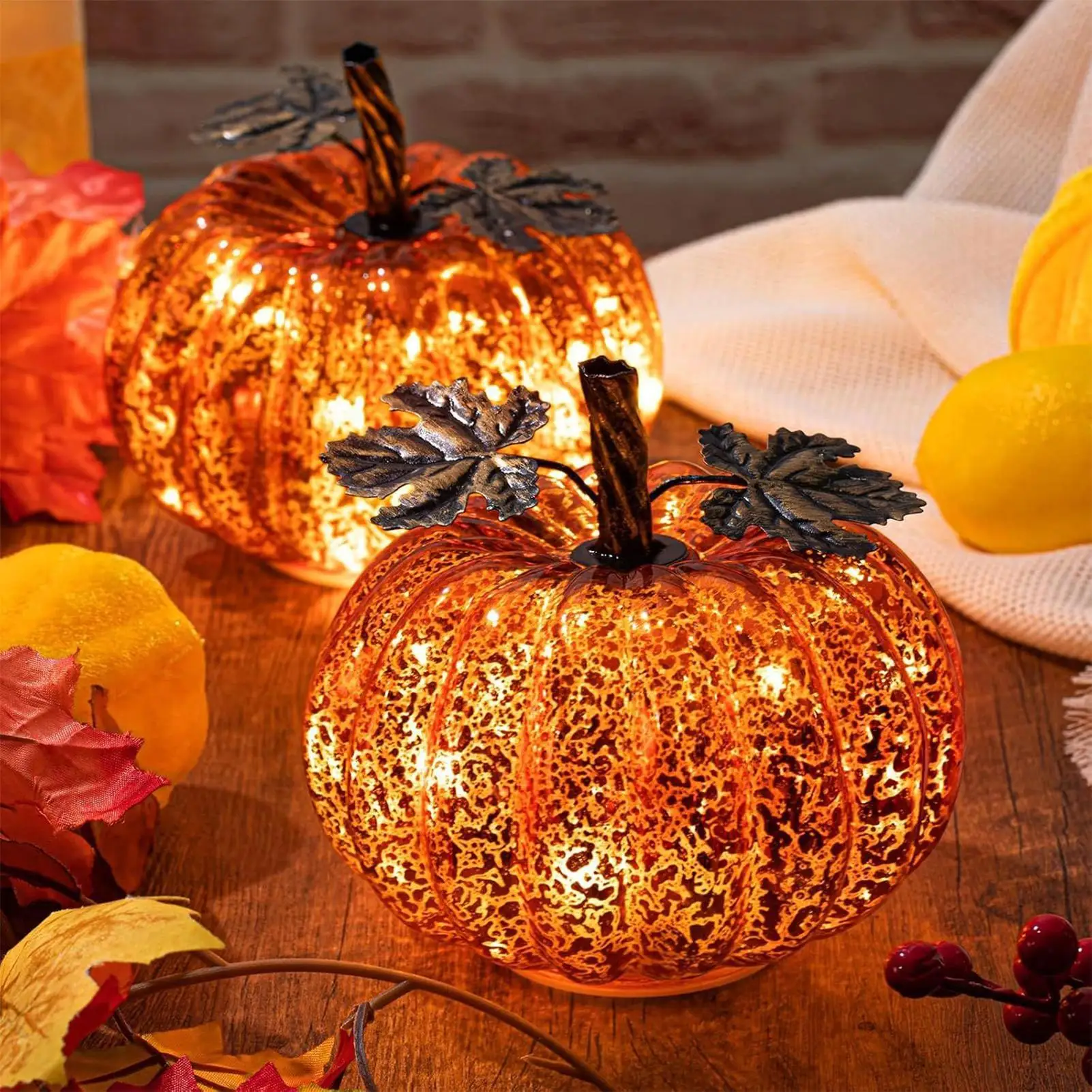 Осенние стеклянные тыквенные огни на Хэллоуин с 6-часовым таймером, светодиодные тыквенные огни для украшения домашнего стола, центральная часть
Осенние стеклянные тыквенные огни на Хэллоуин с 6-часовым таймером, светодиодные тыквенные огни для украшения домашнего стола, центральная часть