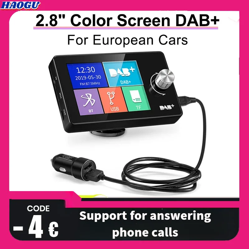 HAOGU Radio Receiver In Car with Screen Stereo Sound Digital Signal Antenna Broadcast Adapter FM Transmitter
HAOGU Radio Receiver In Car with Screen Stereo Sound Digital Signal Antenna Broadcast Adapter FM Transmitter