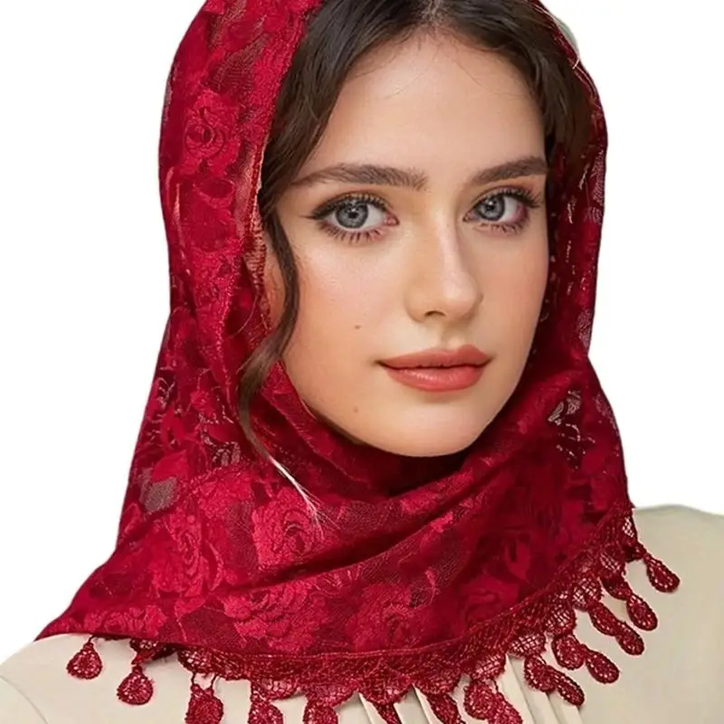 N5KE Elegant Mantilla Veils Mass Shawl for Formal Occasion Spanish Lace Headwrap Catholic Chapel Bride Veils for Church Wedding
N5KE Elegant Mantilla Veils Mass Shawl for Formal Occasion Spanish Lace Headwrap Catholic Chapel Bride Veils for Church Wedding