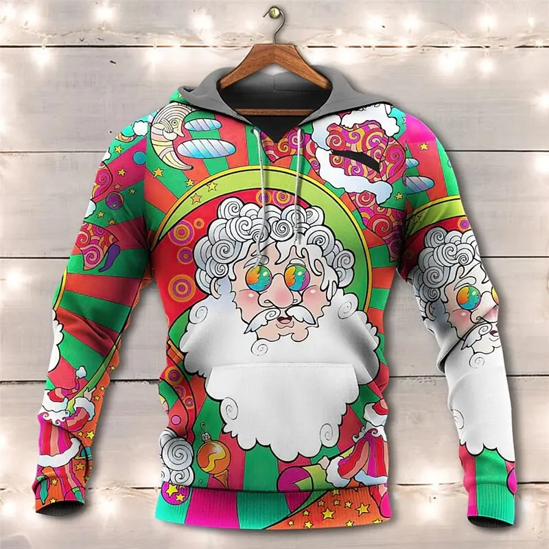 Funny 3D Santa Claus Print Men's Hoodie Street Hip Hop Style X'mas Clothes Fashion Loose Tops Autumn Winter Casual Sweatshirts
Funny 3D Santa Claus Print Men's Hoodie Street Hip Hop Style X'mas Clothes Fashion Loose Tops Autumn Winter Casual Sweatshirts