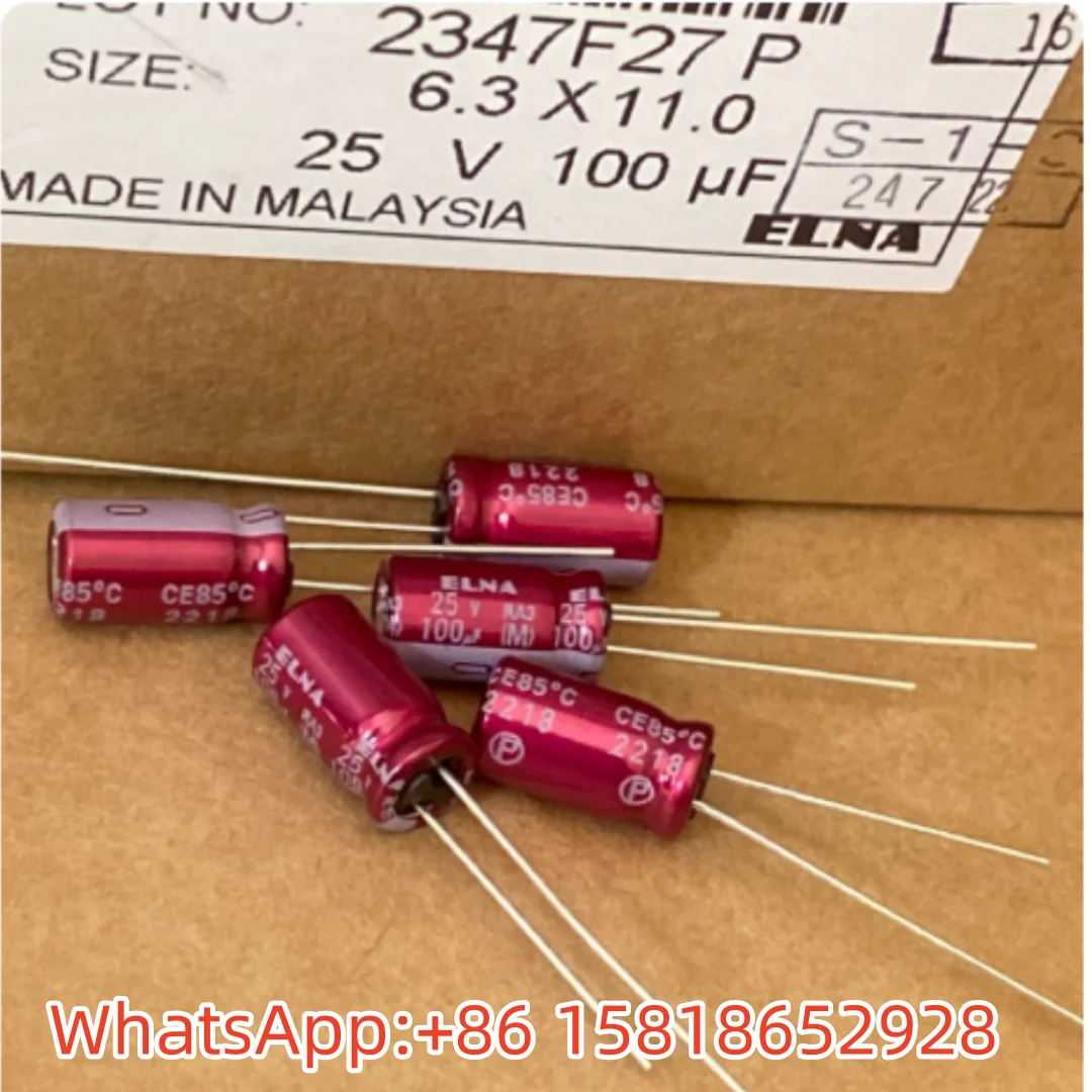 10pcs 100UF 25V Japan ELNA audio capacitors 25V100UF 6*11 RA3 purple and red robe
10pcs 100UF 25V Japan ELNA audio capacitors 25V100UF 6*11 RA3 purple and red robe