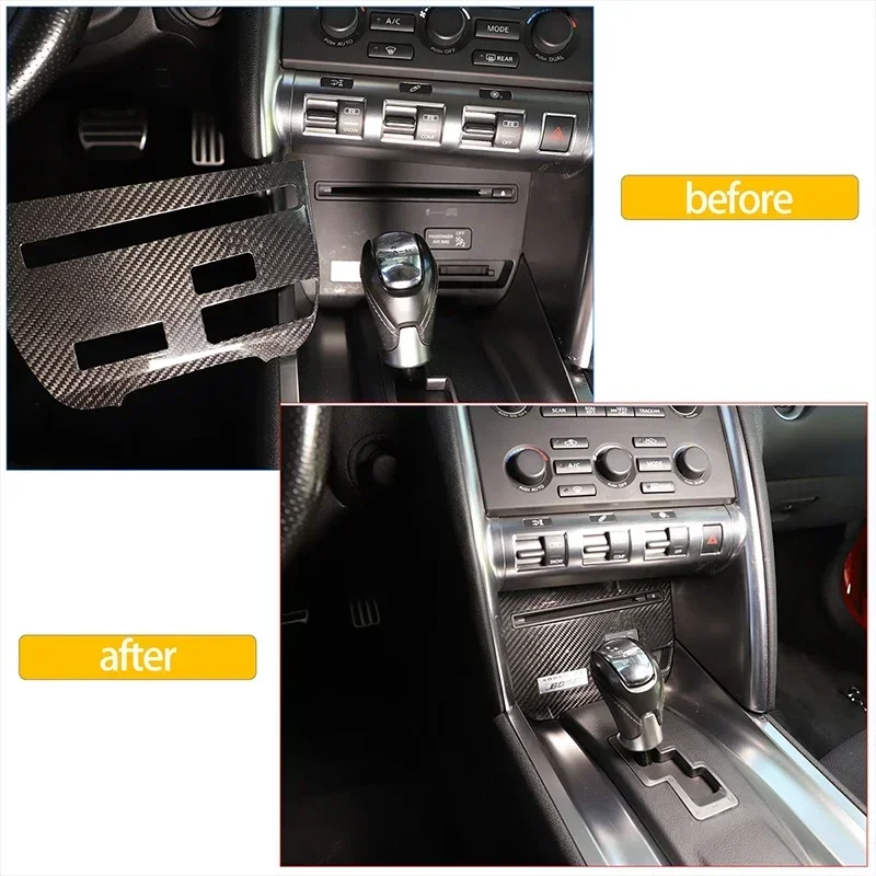 For 2008-2016 Nissan GTR R35 real carbon fiber car center console CD panel decorative frame cover sticker interior accessories
For 2008-2016 Nissan GTR R35 real carbon fiber car center console CD panel decorative frame cover sticker interior accessories