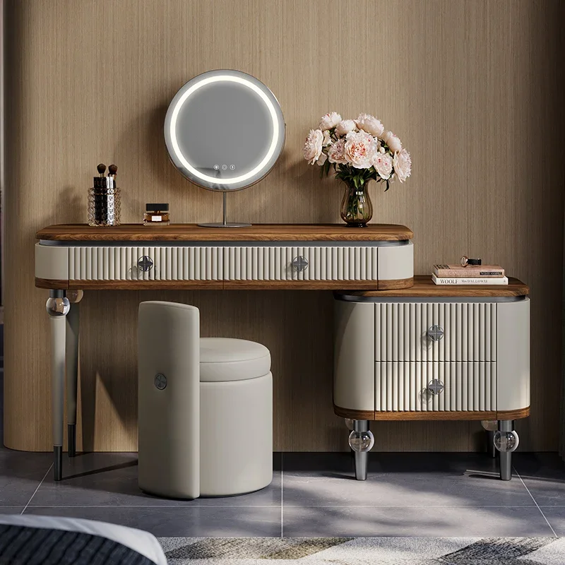Light Luxury Makeup Table Fashion High Sense Walnut Solid Wood Integrated Dressing Table
Light Luxury Makeup Table Fashion High Sense Walnut Solid Wood Integrated Dressing Table