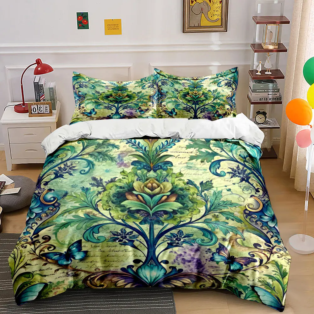 Elegant vintage floral and butterfly Printed Duvet Cover Set 1 Duvet Cover+2 Pillowcase Multi Size Bedroom Bedding Decor
Elegant vintage floral and butterfly Printed Duvet Cover Set 1 Duvet Cover+2 Pillowcase Multi Size Bedroom Bedding Decor