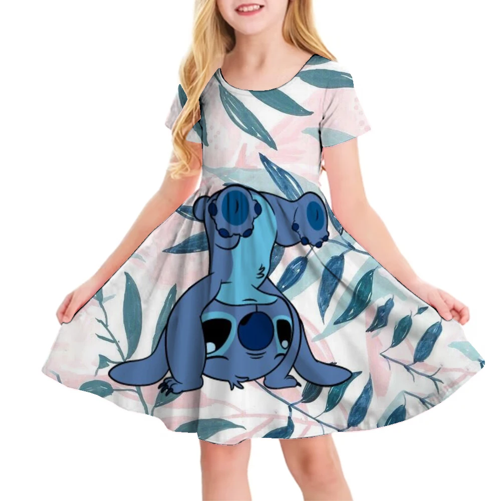 Summer New Children's Clothing 3d Printed Romantic Stitch Cute Girl Short-Sleeved Dress 3-14 Years Old Kids Performance Clothing
Summer New Children's Clothing 3d Printed Romantic Stitch Cute Girl Short-Sleeved Dress 3-14 Years Old Kids Performance Clothing