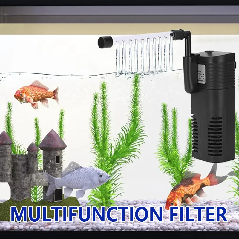 Многофункциональный фильтр для аквариума, ультра-тихий аквариум для спальни, водопад, увеличение кислородного насоса, 300-450 л/ч, циркуляционный насос для воды
Многофункциональный фильтр для аквариума, ультра-тихий аквариум для спальни, водопад, увеличение кислородного насоса, 300-450 л/ч, циркуляционный насос для воды