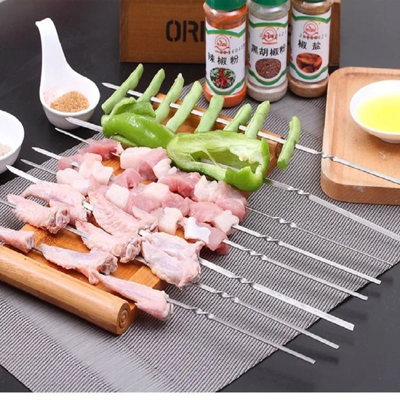 10pcs BBQ Skewers Long Handle Shish Kebab Barbecue Grill Stick Wood BBQ Fork Stainless Steel Outdoors Grill Needle
10pcs BBQ Skewers Long Handle Shish Kebab Barbecue Grill Stick Wood BBQ Fork Stainless Steel Outdoors Grill Needle