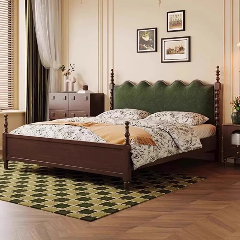 1.8 meters master bedroom double bed retro wind small apartment wavy, American soft bag
1.8 meters master bedroom double bed retro wind small apartment wavy, American soft bag