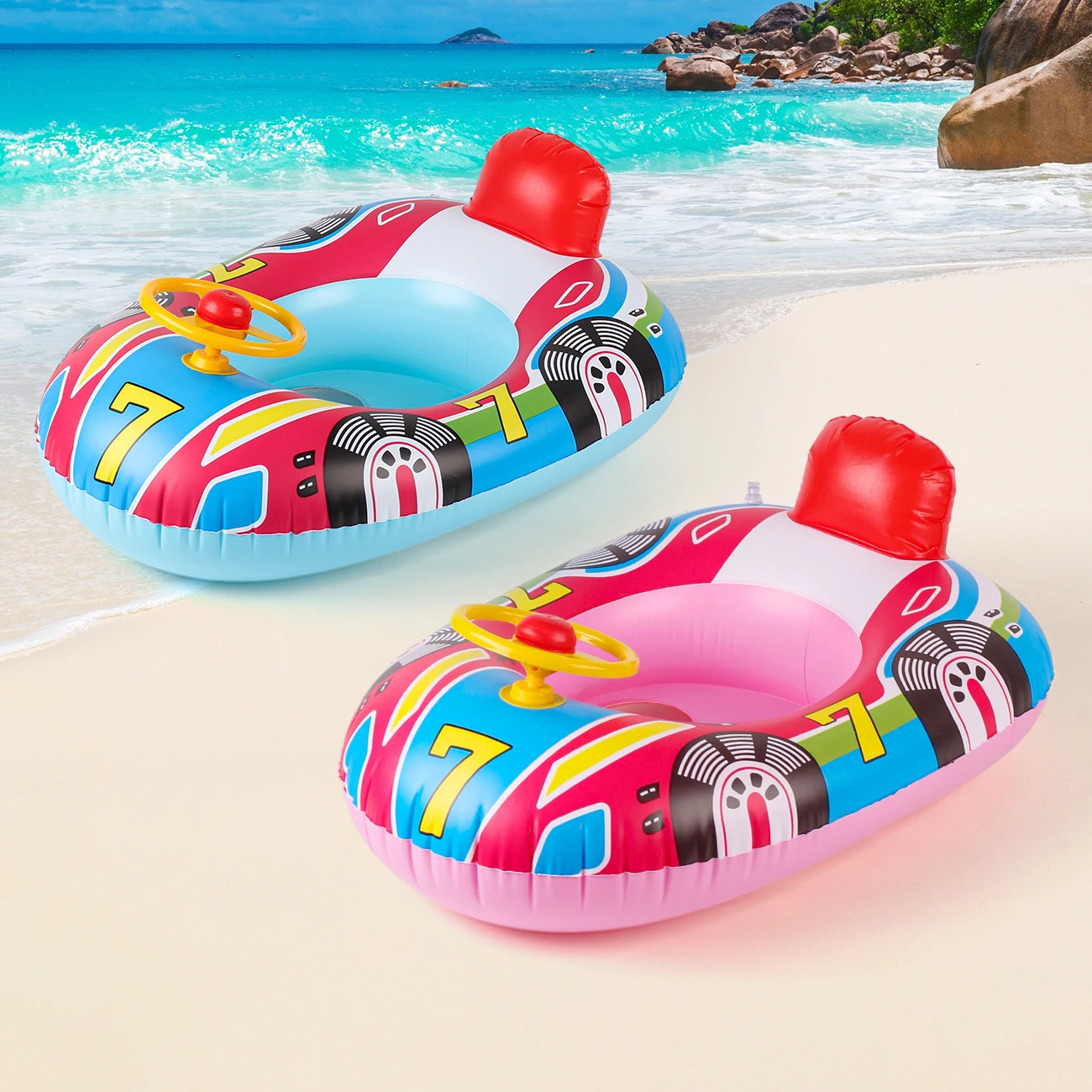 1PC Swimming Pool Float Ring Seat, Cute Car-shaped Inflatable Summer Beach Pool Tube with Handles (Blue and Pink)
1PC Swimming Pool Float Ring Seat, Cute Car-shaped Inflatable Summer Beach Pool Tube with Handles (Blue and Pink)