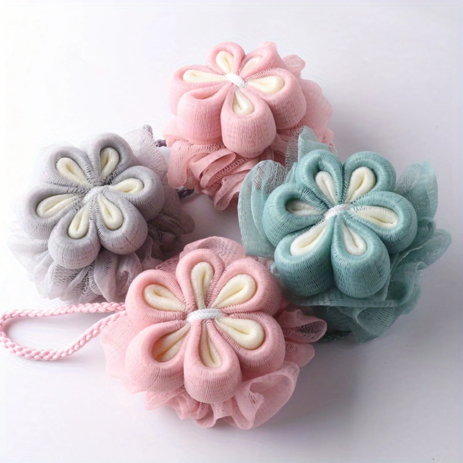 Soft Floral Loofah Bath Sponge Set, Durable Mesh Shower Puff for Gentle Exfoliation and Rich Lather, Universal Bathing Accessori
Soft Floral Loofah Bath Sponge Set, Durable Mesh Shower Puff for Gentle Exfoliation and Rich Lather, Universal Bathing Accessori
