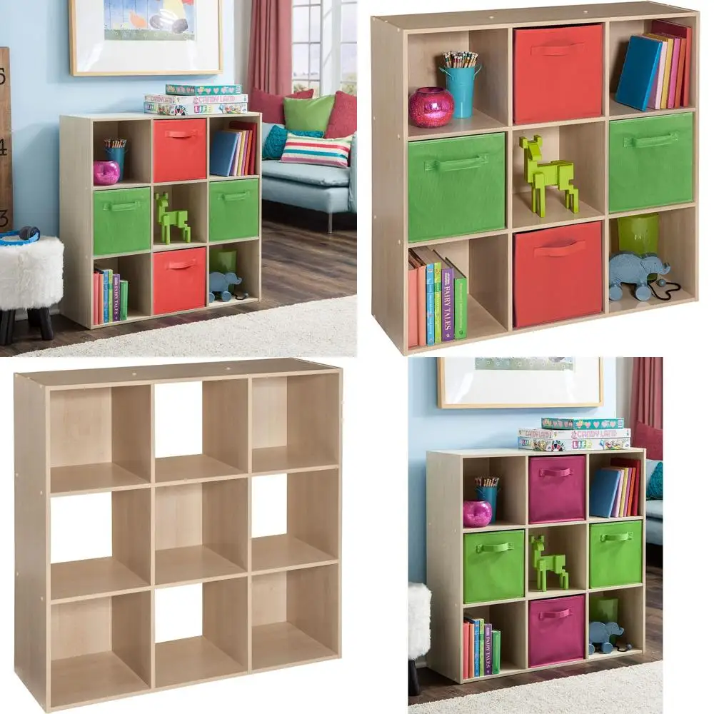 9 Cube Storage Shelf Organizer, Square, Easy Assembly, Birch Wood Finish
9 Cube Storage Shelf Organizer, Square, Easy Assembly, Birch Wood Finish