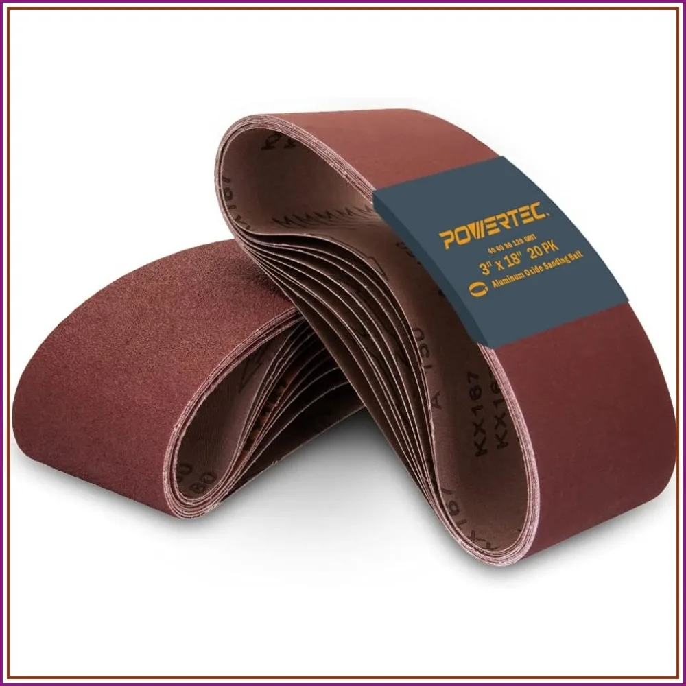 3x18 Inch Sanding Belts 20PK - 40/60/80/120 Grit for Wood & Metal Polishing
3x18 Inch Sanding Belts 20PK - 40/60/80/120 Grit for Wood & Metal Polishing