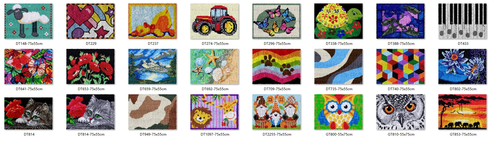 Embroidery Canvas Latch Hook Kits, Unfinished Acrylic Yarn, Embroidery Cushion, Cross Stitch Carpet 55-75CM Sheep Styles
Embroidery Canvas Latch Hook Kits, Unfinished Acrylic Yarn, Embroidery Cushion, Cross Stitch Carpet 55-75CM Sheep Styles