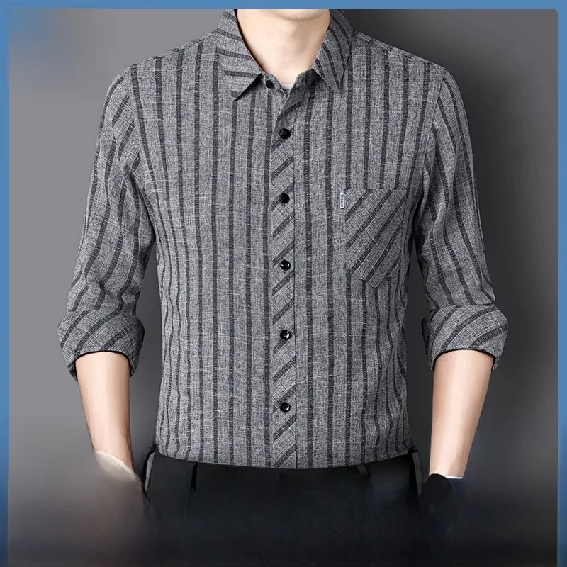 Pierre Cardin Men's Long Sve irt Linen Silk Casual Loose Fit Striped irt Faionable Urban Sle Breathable Comfortable
Pierre Cardin Men's Long Sve irt Linen Silk Casual Loose Fit Striped irt Faionable Urban Sle Breathable Comfortable