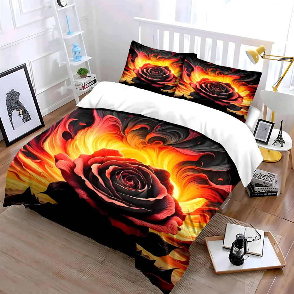 Fiery Rose-Inspired Decorative Set Exquisite three-piece bedding set gift for kids and adults
Fiery Rose-Inspired Decorative Set Exquisite three-piece bedding set gift for kids and adults
