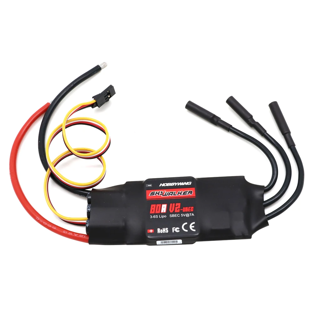 Hobbywing Kywalker V2 Brushless ESC 80A V2 ESC 2-4S Speed Controller With UBEC For RC Quadcopte
Hobbywing Kywalker V2 Brushless ESC 80A V2 ESC 2-4S Speed Controller With UBEC For RC Quadcopte