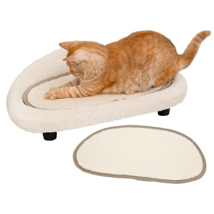 Cat Sisal Scratcher Bed with Refill Pad Horizontal Scratching Sofa Sisal Couch for Indoor Cats Off-White Color
Cat Sisal Scratcher Bed with Refill Pad Horizontal Scratching Sofa Sisal Couch for Indoor Cats Off-White Color