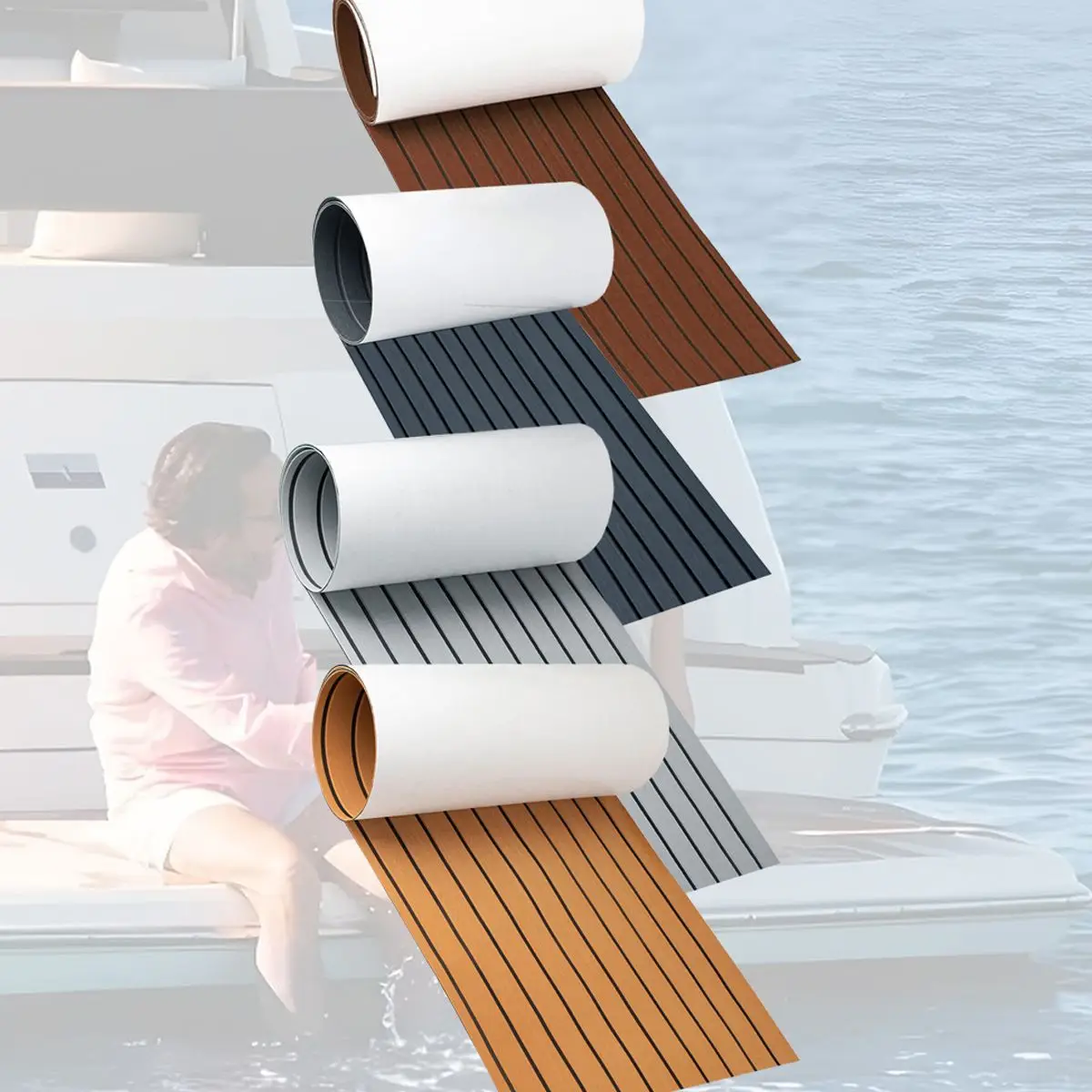 Boat Flooring EVA Foam Decking Sheet Faux Teak Marine Mat Marine Self-Adhesive for Motorboat Swimming Pool Accessories
Boat Flooring EVA Foam Decking Sheet Faux Teak Marine Mat Marine Self-Adhesive for Motorboat Swimming Pool Accessories